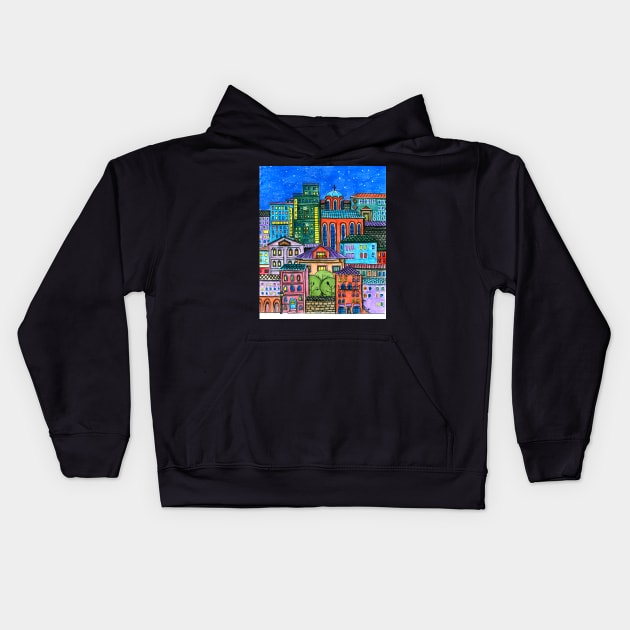 Doodle town Kids Hoodie by katerinamk